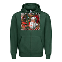 Sports Green merry Christmas Zipper Hoodie - CowhideDigitalArt