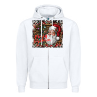 White merry Christmas Zipper Hoodie - CowhideDigitalArt