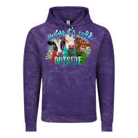 Cloud Purple heifers its cold outside Vintage Hoodie - CowGirlArtShop