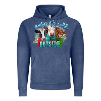 Vintage Denim heifers its cold outside Vintage Hoodie - CowGirlArtShop