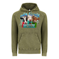 Vintage Olive heifers its cold outside Vintage Hoodie - CowGirlArtShop