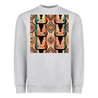 Heather Grey native american aztec seamless pattern 4 Heavyweight Sweatshirt - BundleAndBundleShop