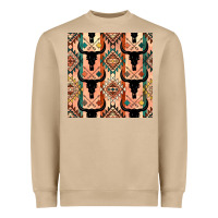 Mushroom native american aztec seamless pattern 4 Heavyweight Sweatshirt - BundleAndBundleShop