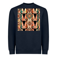 Navy native american aztec seamless pattern 4 Heavyweight Sweatshirt - BundleAndBundleShop