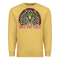 Antique Gold race day vibes rainbow Premium Sweatshirt - Artiststas