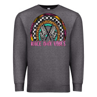 Charcoal Heather race day vibes rainbow Premium Sweatshirt - Artiststas