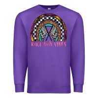 Purple race day vibes rainbow Premium Sweatshirt - Artiststas