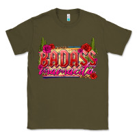 Army Green Badass Mamacita Classic Tee - texasbilliewilder