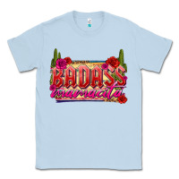 Dusty Blue Badass Mamacita Classic Tee - texasbilliewilder