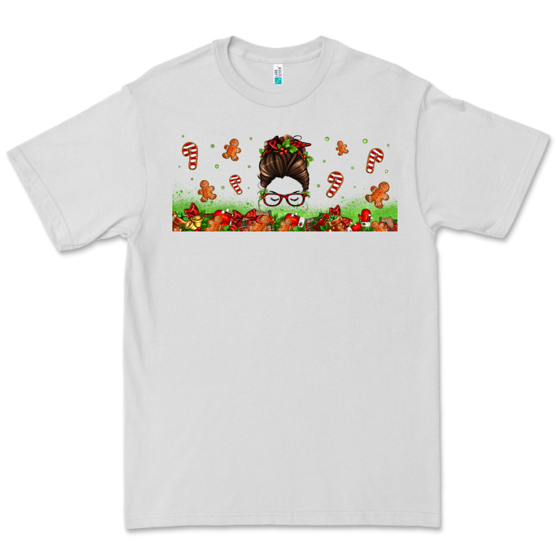 Christmas Mama Messy Bun Premium Tee by Jasminsmagicworld | Teevron