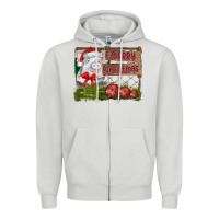 Dove Grey merry Christmas pig Zipper Hoodie - CowhideDigitalArt