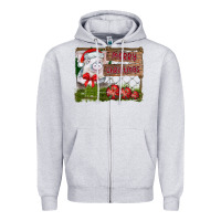Heather Grey merry Christmas pig Zipper Hoodie - CowhideDigitalArt