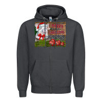 Smoke merry Christmas pig Zipper Hoodie - CowhideDigitalArt