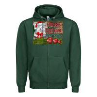 Sports Green merry Christmas pig Zipper Hoodie - CowhideDigitalArt