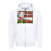 White merry Christmas pig Zipper Hoodie - CowhideDigitalArt