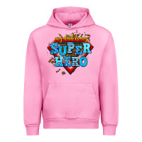 Fuchsia Pink my dad is my super hero Urban Hoodie - AdoDesignShop
