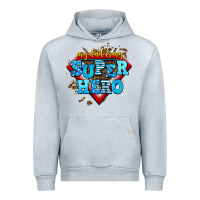 Heather Grey my dad is my super hero Urban Hoodie - AdoDesignShop