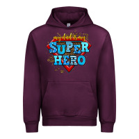 Mauve Wine my dad is my super hero Urban Hoodie - AdoDesignShop