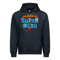Navy my dad is my super hero Urban Hoodie - AdoDesignShop