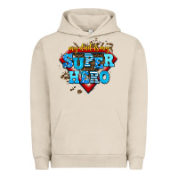 Pigment French Oak my dad is my super hero Urban Hoodie - AdoDesignShop