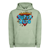 Pigment Oil Green my dad is my super hero Urban Hoodie - AdoDesignShop