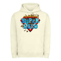 Pigment Pistachio my dad is my super hero Urban Hoodie - AdoDesignShop