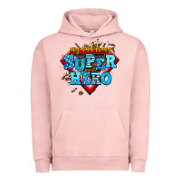 Pigment Salmon my dad is my super hero Urban Hoodie - AdoDesignShop