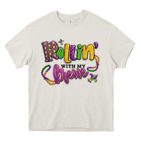 Cream rollin' with my krewe mardi gras Heavy Core Tee - LillyAllenDesigns
