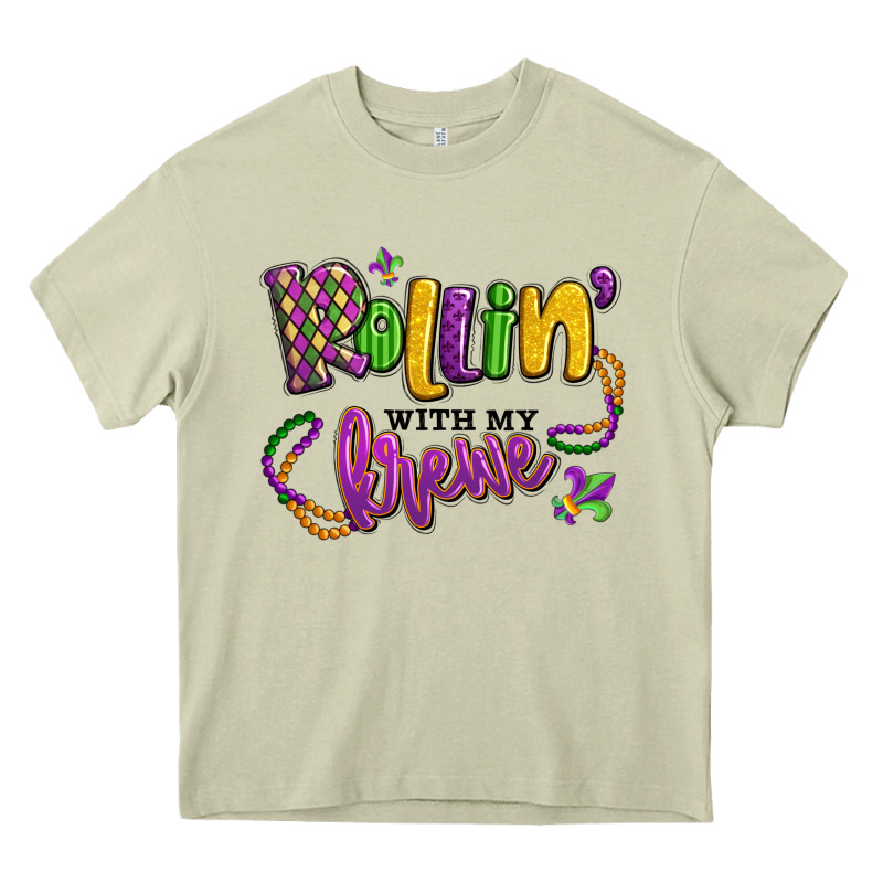 Rollin' With My Krewe Mardi Gras Heavy Core Tee by LillyAllenDesigns | Teevron