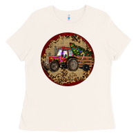 Bone Christmas Tractor Ladies Tee - RanaPortraitStore