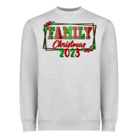 Heather Grey Family Christmas 2023 Heavyweight Sweatshirt - FaDigitalArtStudio