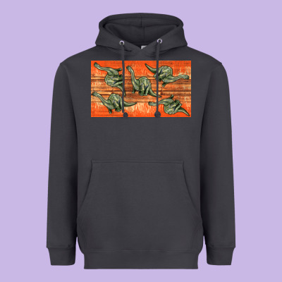 Dinosaur Brontosaurus Sippy Cup Heavyweight Hoodie Designed By Artiststas