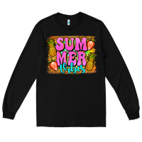 Black summer vibes leopard background Long Sleeve Tee - Jasminsmagicworld