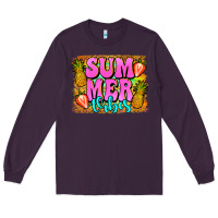 Plum summer vibes leopard background Long Sleeve Tee - Jasminsmagicworld