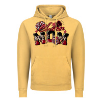 Vintage Mustard cheer mom  maroon Vintage Hoodie - CowGirlArtShop