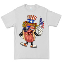 Dove Grey 4th of july hot dog Premium Tee - BarkalooDesign