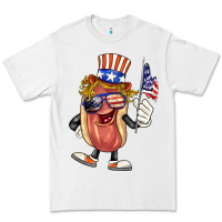 White 4th of july hot dog Premium Tee - BarkalooDesign