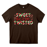 Chocolate Brown sweet but a little twisted Heavy Core Tee - LillyAllenDesigns