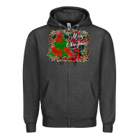 Charcoal Heather merry Christmas trees Zipper Hoodie - CowhideDigitalArt
