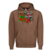 Chestnut merry Christmas trees Zipper Hoodie - CowhideDigitalArt