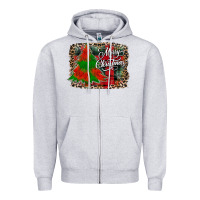 Heather Grey merry Christmas trees Zipper Hoodie - CowhideDigitalArt