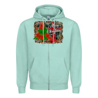 Seafoam merry Christmas trees Zipper Hoodie - CowhideDigitalArt