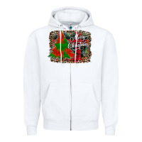 White merry Christmas trees Zipper Hoodie - CowhideDigitalArt