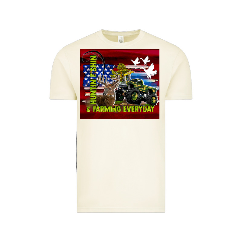 Hunting Fishing & Farming Everyday Vintage Tee by TumblerDesignByShophia | Teevron