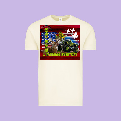 Hunting Fishing & Farming Everyday Vintage Tee Designed By Tumblerdesignbyshophia