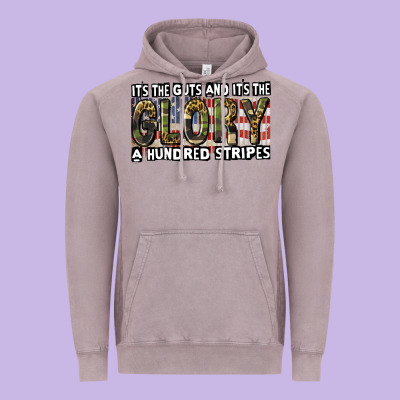 Its The Guts And Its The Glory A Hundred Stripes Vintage Hoodie Designed By Cowgirlartshop