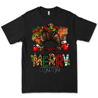Black Christmas merry mama messy bun Premium Tee - Jasminsmagicworld
