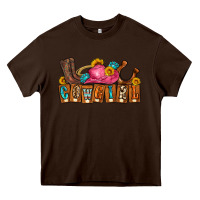 Chocolate Brown cowgirl Heavy Core Tee - LillyAllenDesigns