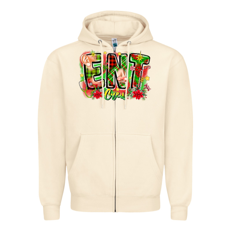 Ent Crew Christmas Zipper Hoodie by CowhideDigitalArt | Teevron