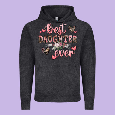Best Daughter Ever Mother's Day Vintage Hoodie Designed By Cowgirlartshop